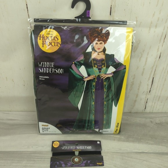 Spirit Other - Hocus Pocus Winnie Sanderson Costume Adult Plus Size 2X 22-24 W/ Choker NEW